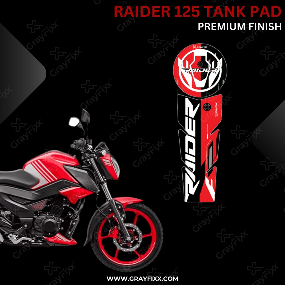 Raider 125 Half Tank Pad | Half Tank Pad Compatible with Raider 125, Waterproof, Premium Finish, Pack of 1